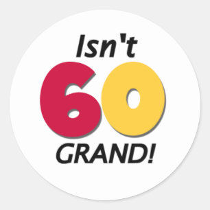 Sticker Rond Grand 60e anniversaire
