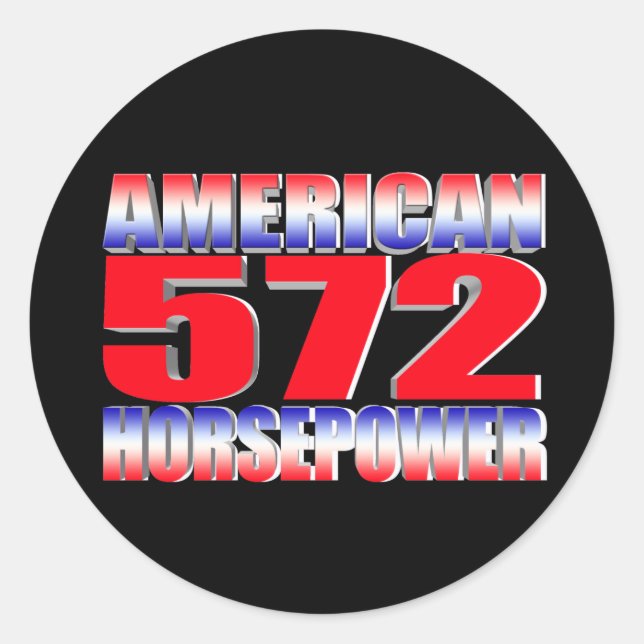 Sticker Rond Grand bloc Chevy 572 (Devant)