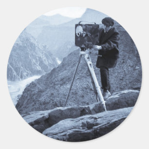 Sticker Rond Grand Canyon Photographe Caméra de cinéma volumine