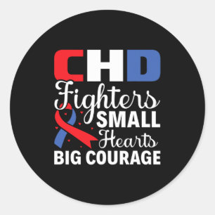 Sticker Rond Grand Courage du petit coeur - Sensibilisation aux