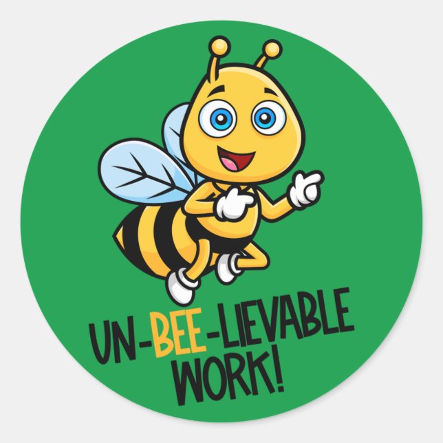 Sticker Rond Grand Enseignant étudiant au travail (Devant)
