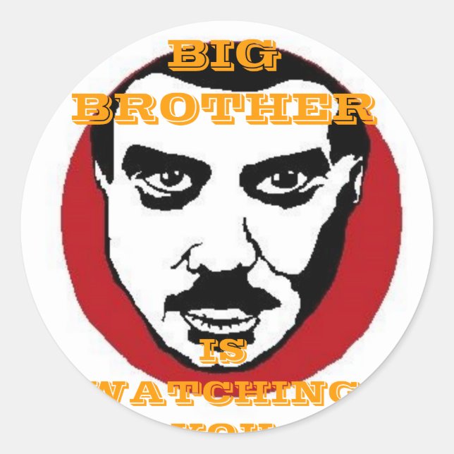 STICKER ROND GRAND FRÈRE VOUS REGARDE (Devant)