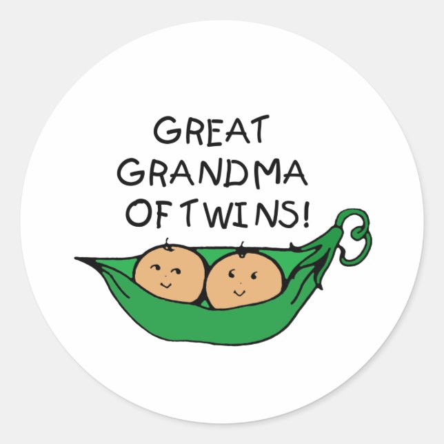 Sticker Rond Grand grand-mère de Twins Pod (Devant)