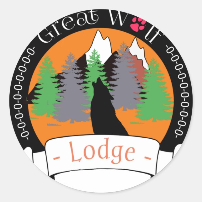 STICKER ROND GRAND LODGE DE LOUP (Devant)
