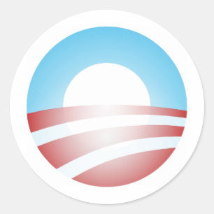 Sticker Rond Grand logo d'O Barack Obama