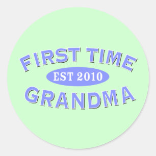 Sticker Rond Grand-maman 2010 de première fois