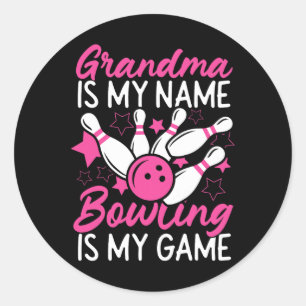 Sticker Rond Grand-mère de Bowling est mon nom Bowling I