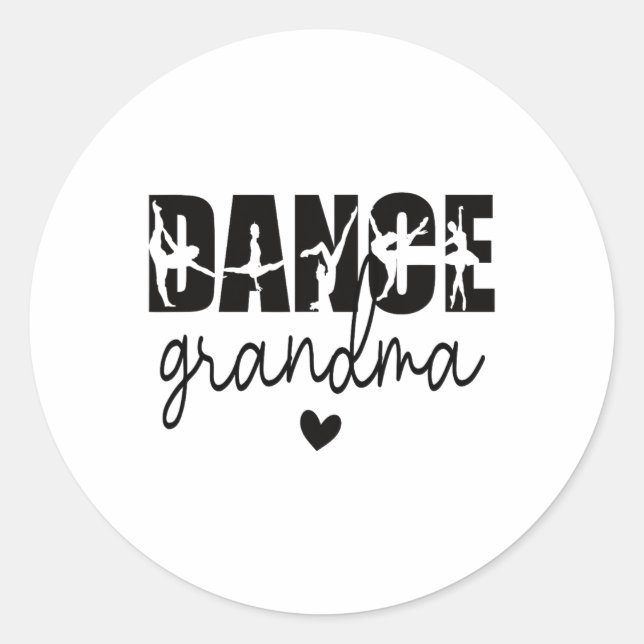 Sticker Rond Grand-Mère De Danse D'Une Grande-Mère De Danse (Devant)