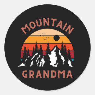 Sticker Rond Grand-mère de montagne