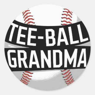 Sticker Rond Grand-mère de Teeball Tee-Ball