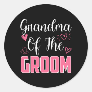 Sticker Rond Grand-mère du marié pour la fête de mariage de fam