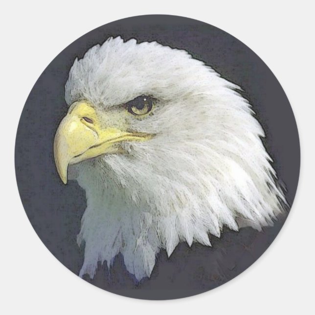 Sticker Rond grand oiseau (Devant)