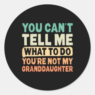 Sticker Rond Grand-Père Art Gramps Hommes Poppy Papi