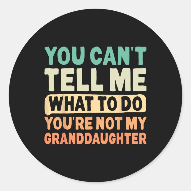 Sticker Rond Grand-Père Art Gramps Hommes Poppy Papi (Devant)