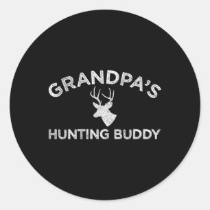 Sticker Rond Grand-père de chasse Buddy Amusants Deer Hunting