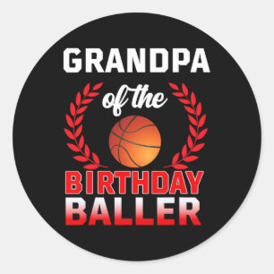 Sticker Rond Grand-Père De L'Anniversaire Byller Bysketbyll Thè