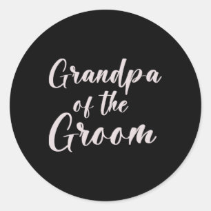 Sticker Rond Grand-Père De L'Équipe De Mariage Tee De Groom Gra