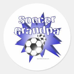 Sticker Rond Grand-père du football