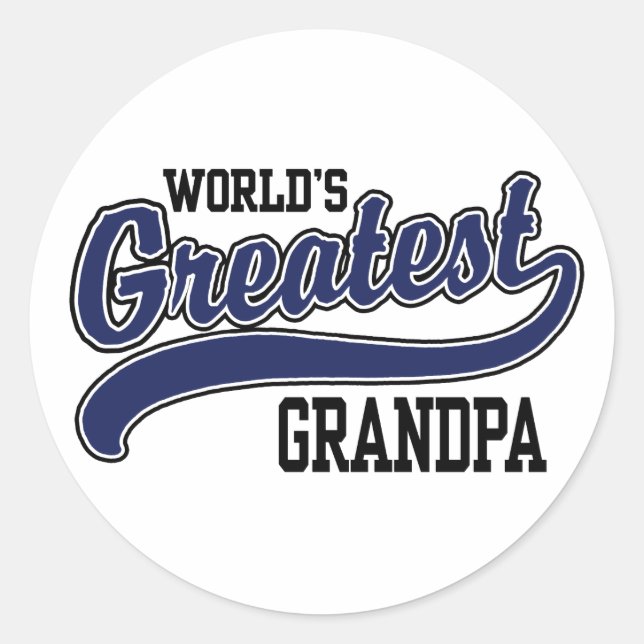 Sticker Rond Grand-père du monde (Devant)