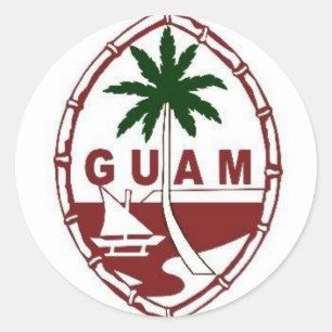 Sticker Rond Grand sceau de Guam