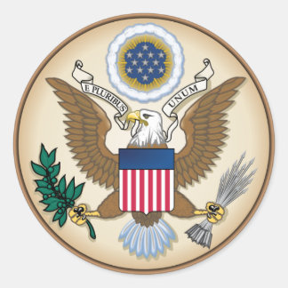 STICKER ROND GRAND SCEAU DES ÉTATS-UNIS