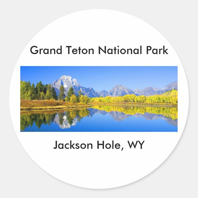 Sticker Rond Grand Teton National Park Series 1 (Devant)