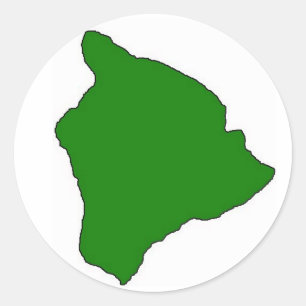 Sticker Rond Grand vert d'autocollant d'île
