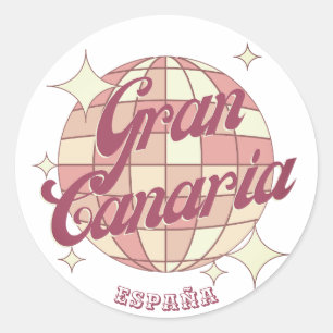 Sticker Rond Grande Canarie Espagne décoration touristique