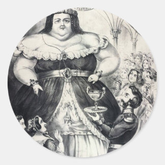 Sticker Rond Grande Dame de gras