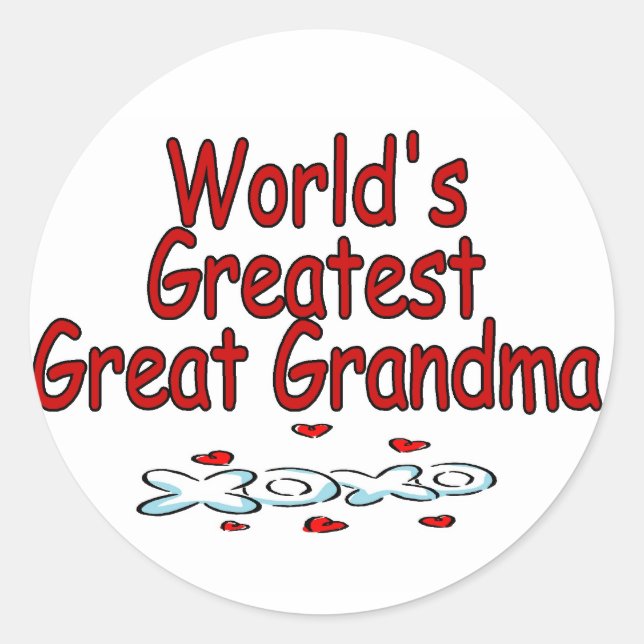 Sticker Rond Grande grand-mère du monde (Devant)