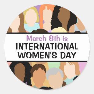 Sticker Rond Grande Journée internationale de la femme - 8 mars