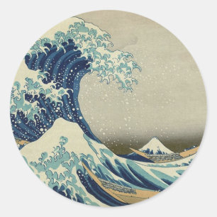 Sticker Rond Grande vague au large de Kanagawa