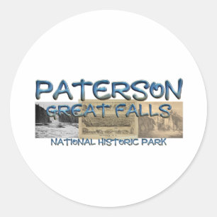 Sticker Rond Grandes chutes d'ABH Paterson