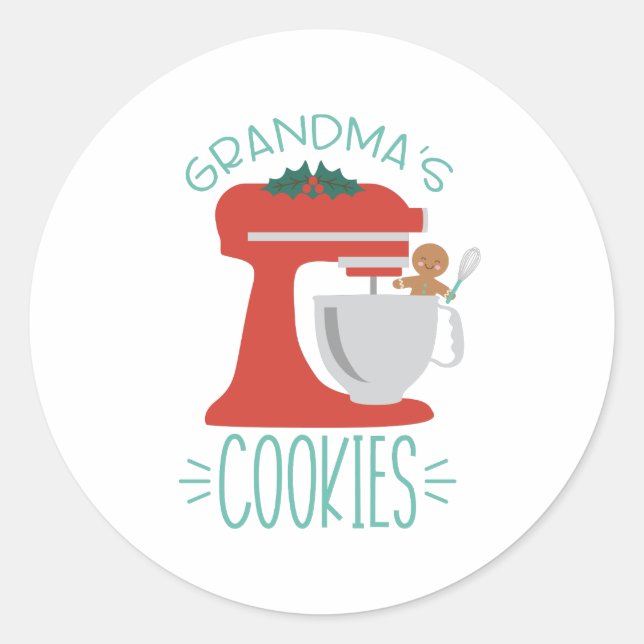 Sticker Rond Grandmas Cookies (Devant)