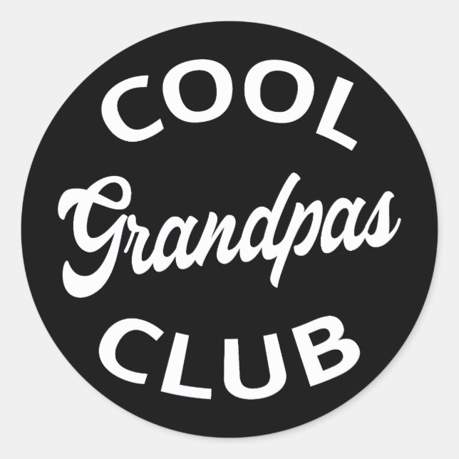 Sticker Rond Grandpas Club cool I (Devant)