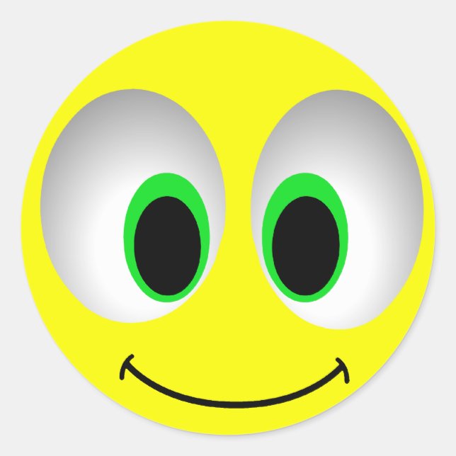 STICKER ROND GRANDS YEUX FACE (Devant)