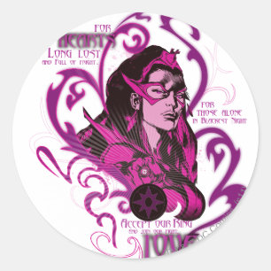 Sticker Rond Graphique 1 de saphir d'étoile