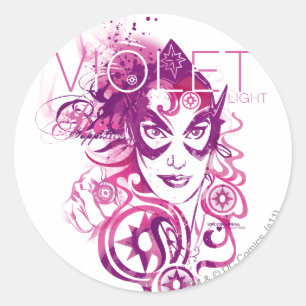 Sticker Rond Graphique 3 de saphir d'étoile