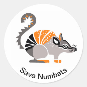 Sticker Rond Graphique cool -Enregistrer le nombre - Marsupial 