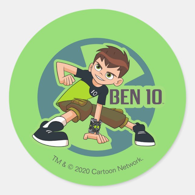Sticker Rond Graphique de Ben Tennyson Omnitrix (Devant)