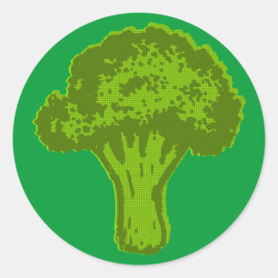 Sticker Rond Graphique de brocoli