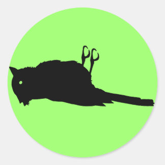 Sticker Rond Graphique de la tuerie d'oiseaux morts