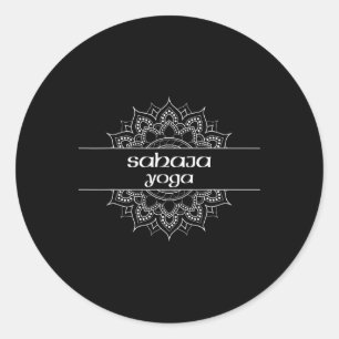 Sticker Rond Graphique de mandala de type Sahaja Yoga 