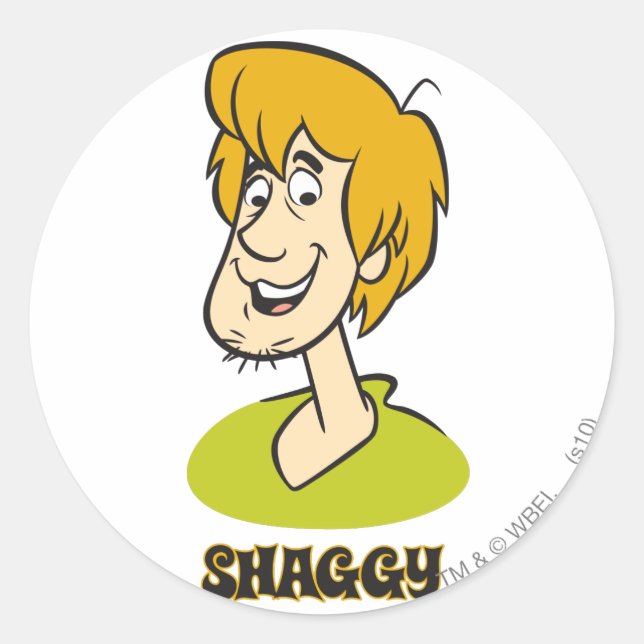 Sticker Rond Graphique de nom de schaggy (Devant)