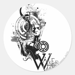 Sticker Rond Graphique en lanterne bleue 2