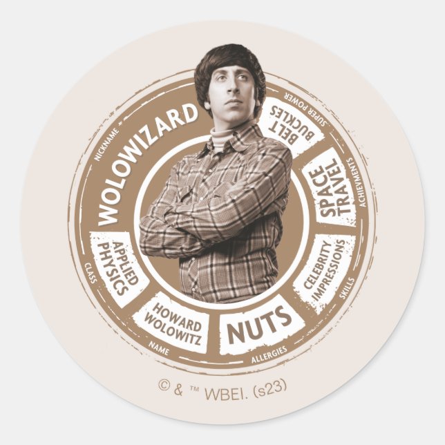 Sticker Rond Graphique Howard Info (Devant)