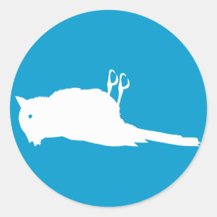 Sticker Rond Graphique mort d'animal tué sur une route d'oisea