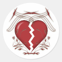 Graphiques de coeur brisé et tribaux :