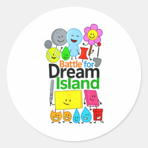 Sticker Rond Graphiques hilarants de Bfdi pour le combat des en