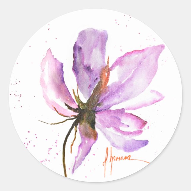 Sticker Rond Gras Floral IV (Devant)